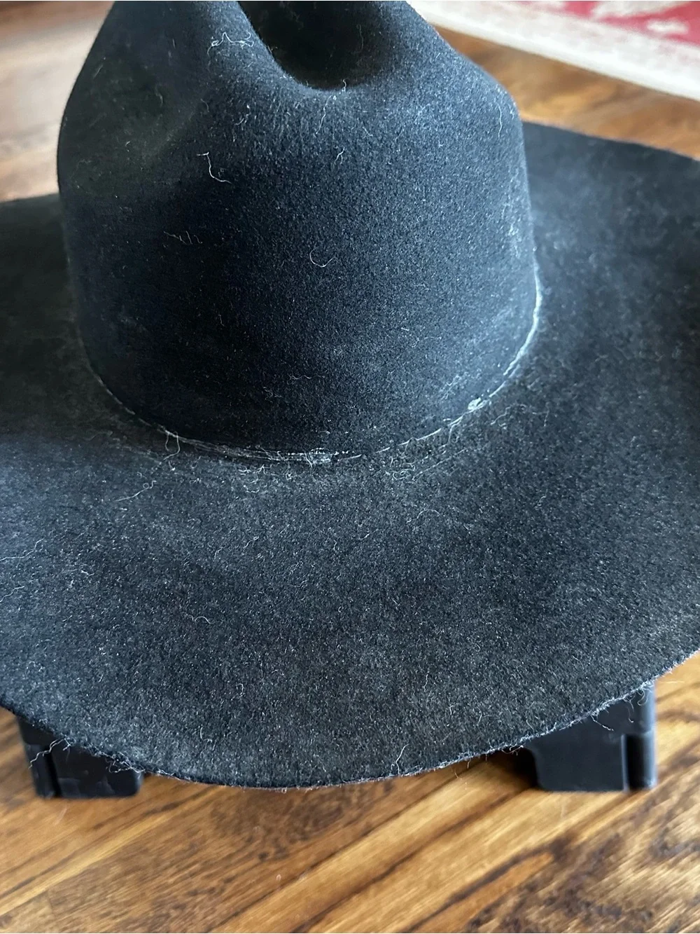 Justin by Milano Hat Co Black XX 100% wool cowboy hat western headwear size 7.5